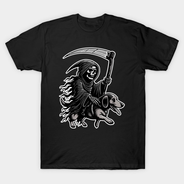 Death Rides My Weiner! T-Shirt by Twisted Teeze 